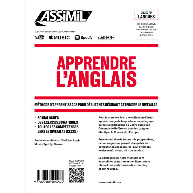 Apprendre l'anglais en livre et en streaming